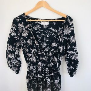 A&F Black Floral Jumpsuit